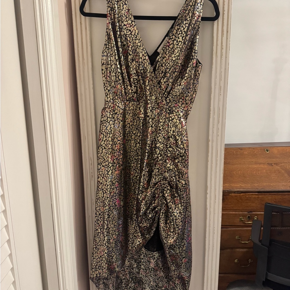 Ramy Brook Black and Gold Backless Dress